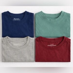 Bluenotes Essentials Men’s Size Small T-Shirt Bundle (4) Relaxed Fit